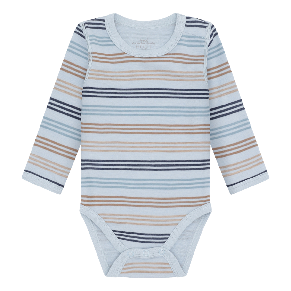 Hust and Claire - Body Ull og Bambus Baloo 3 Stripes Baby Blue