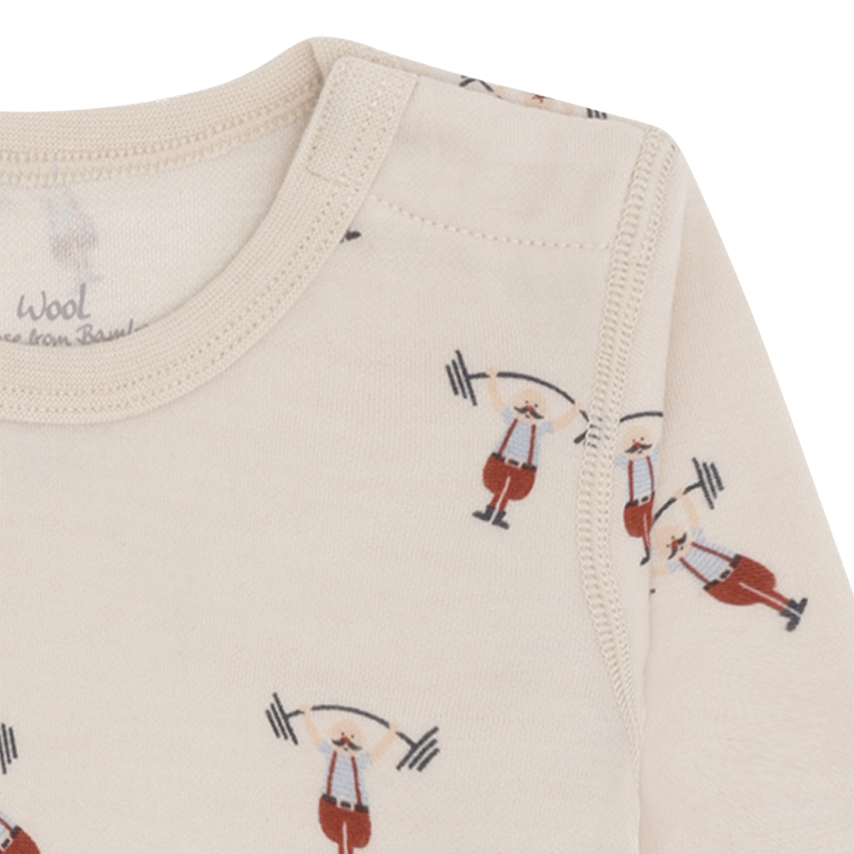 Hust and Claire - Body Ull og Bambus Baloo Strong Man French Oak