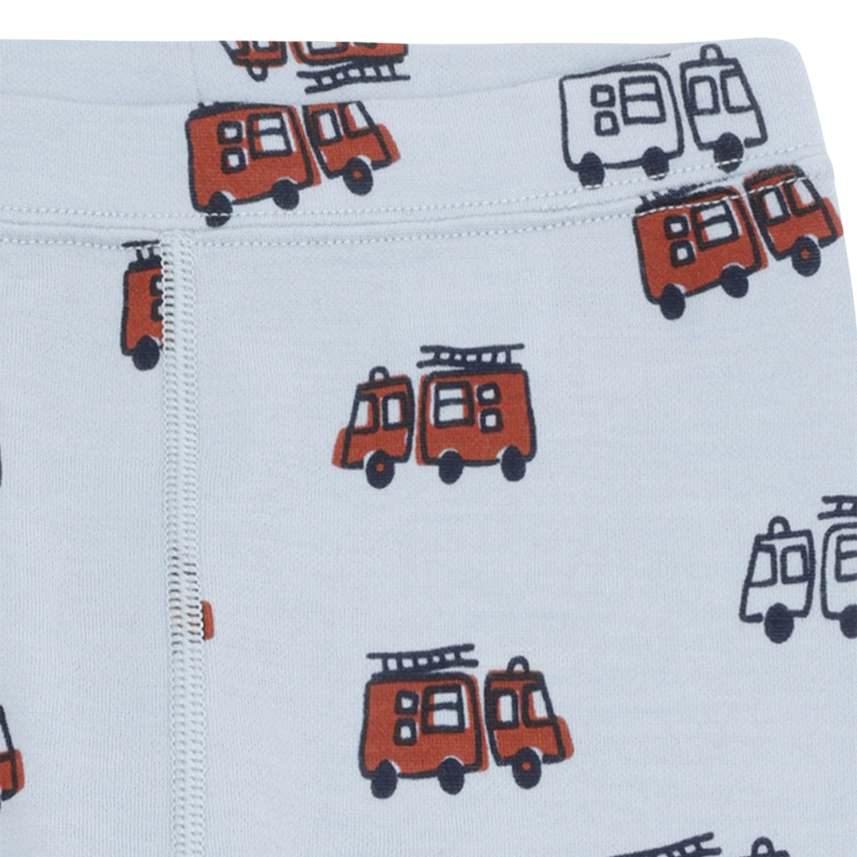 Hust and Claire - Leggings Ull og Bambus Laki Firetruck Baby Blue
