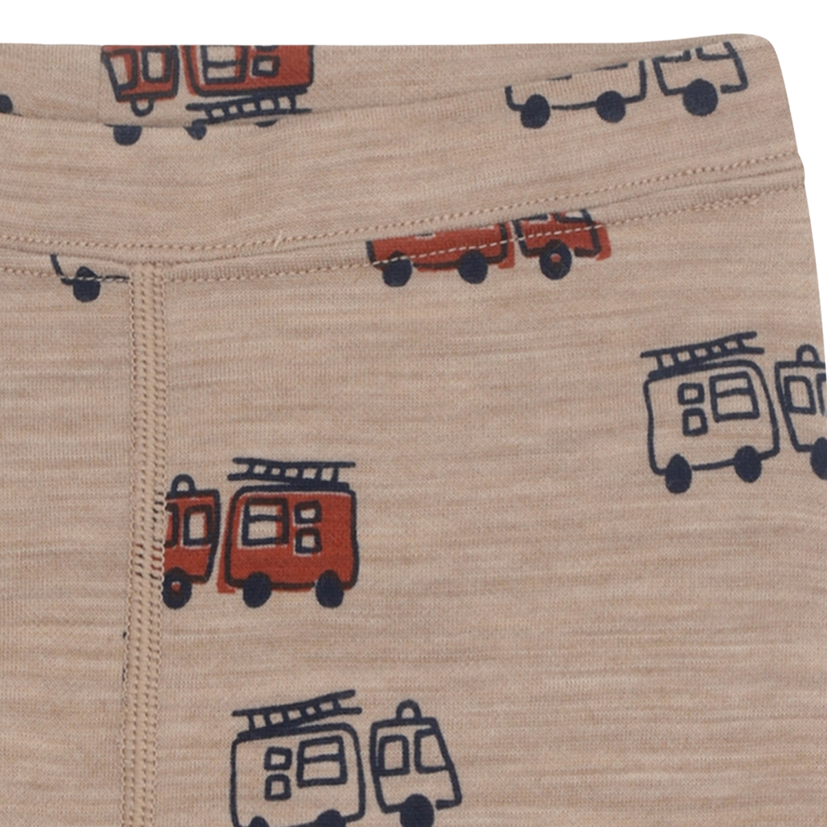 Hust and Claire - Leggings Ull og Bambus Laki Firetruck Biscuit