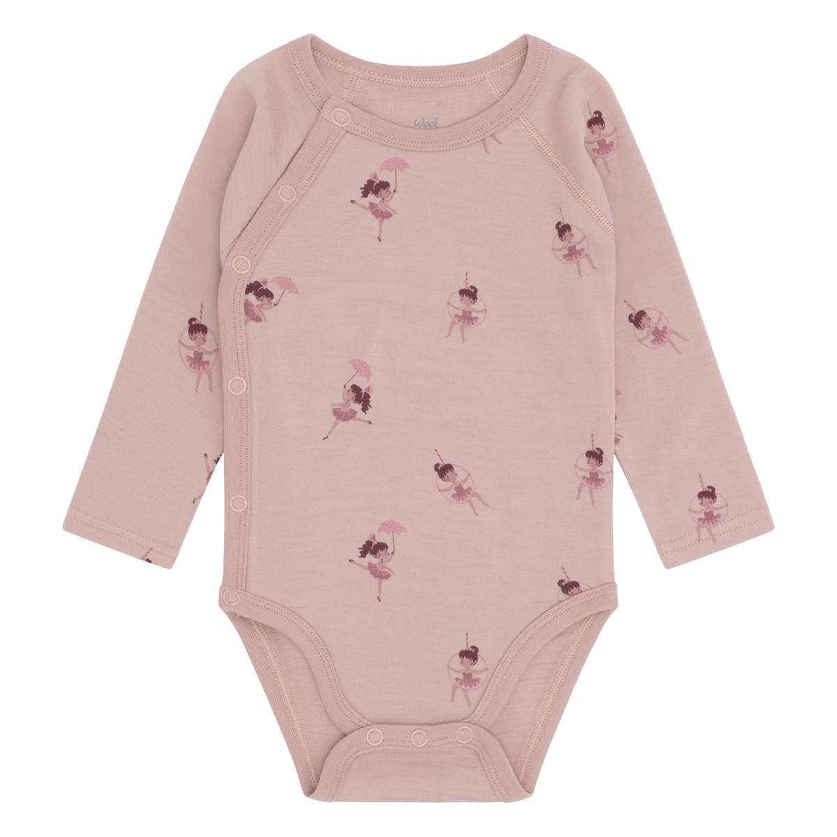 Hust and Claire - Omslagsbody Ull og Bambus Baloo Wrap Line dancer Adobe Rose