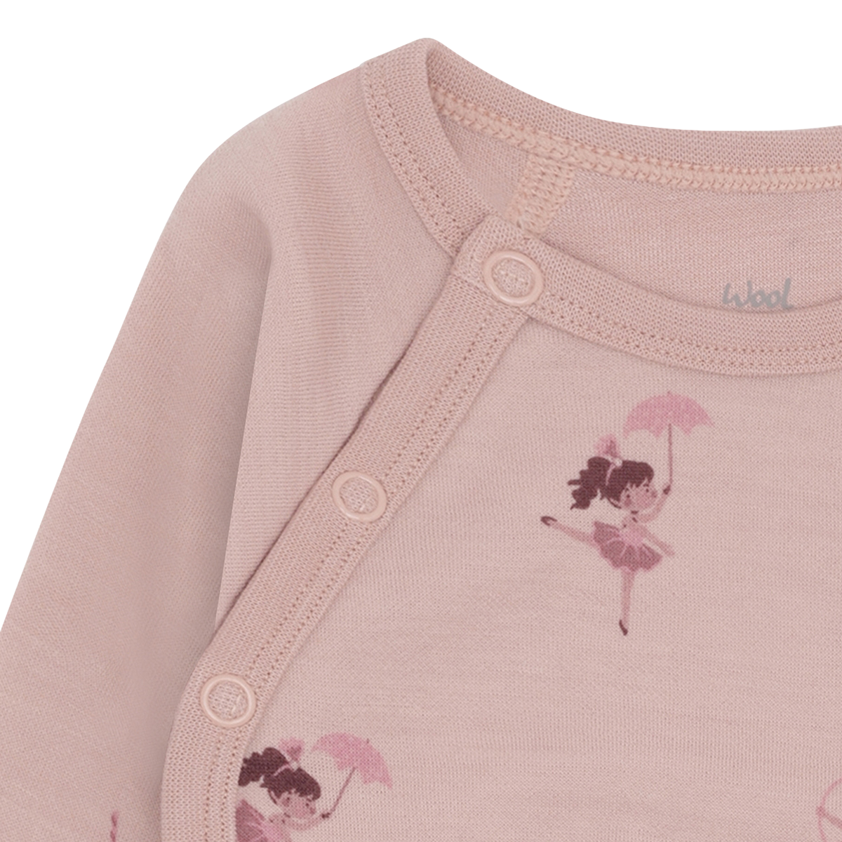 Hust and Claire - Omslagsbody Ull og Bambus Baloo Wrap Line dancer Adobe Rose
