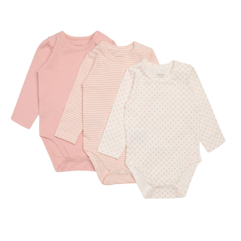 Hust And Claire - Body 3-Pk Blue Dusty Rose - Guttelus.no