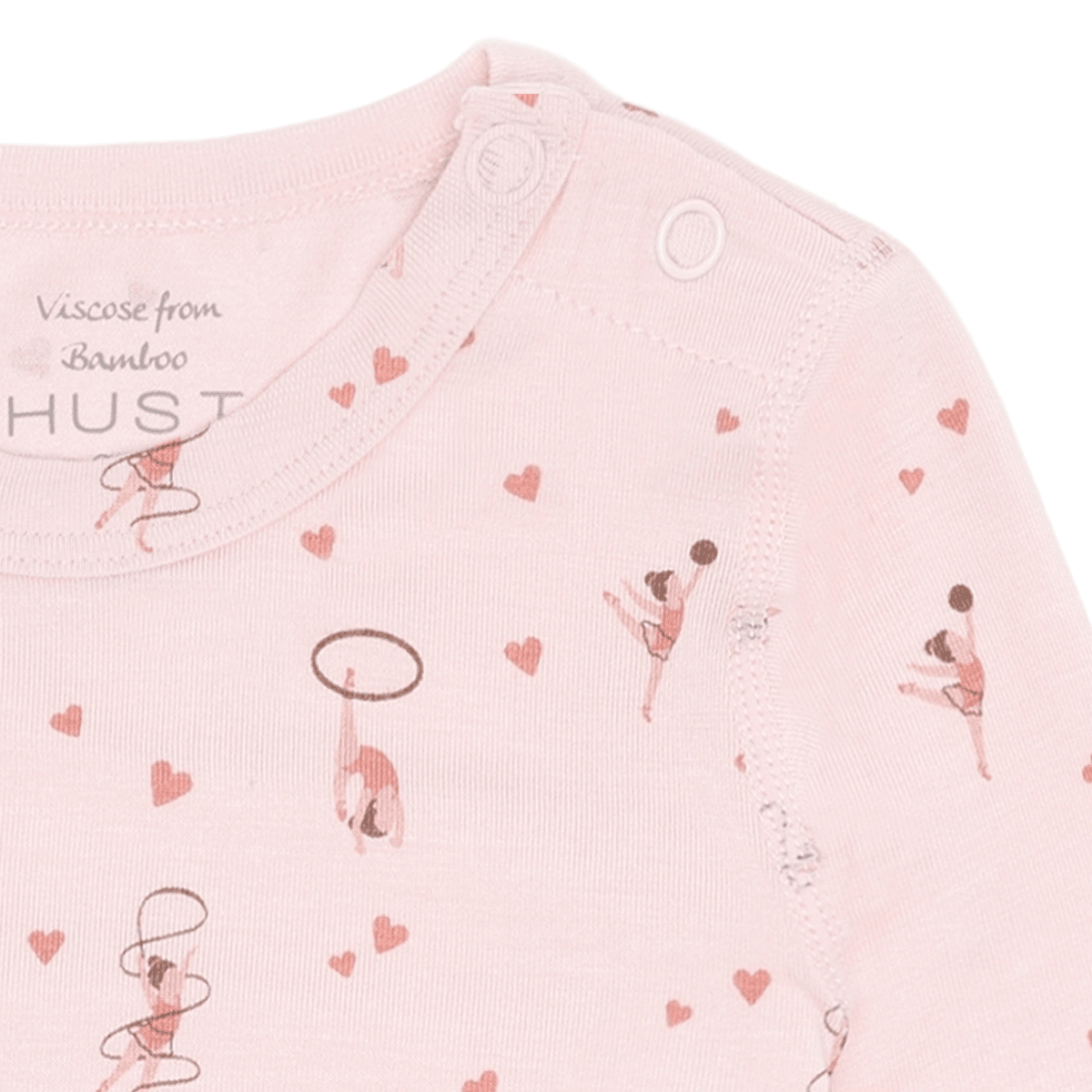 Hust and Claire - Body i Bambus Buller Gymnast Chalk Pink - Guttelus.no