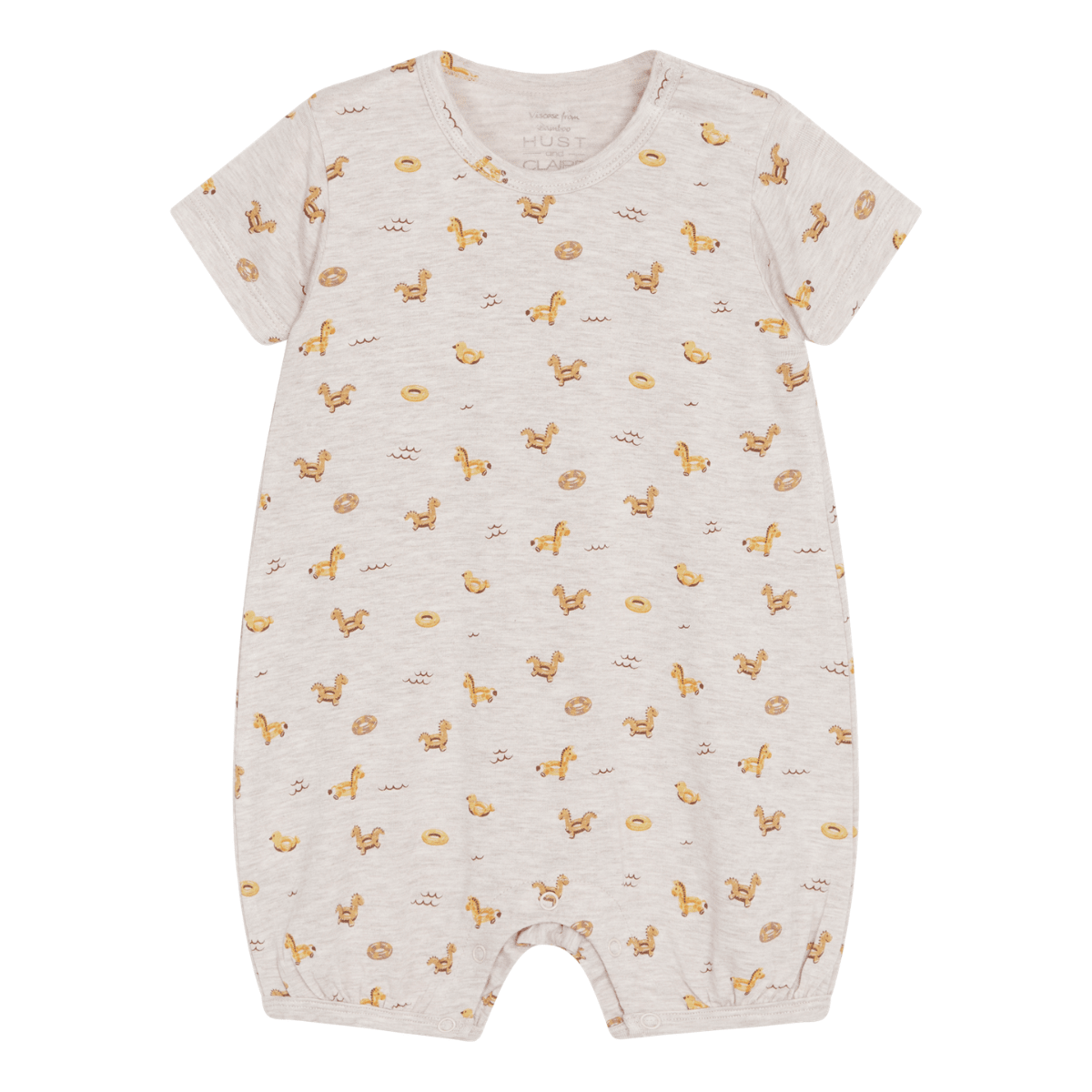 Hust and Claire - Body Kortermet Bambus Buller Swim Wheat Melange - Guttelus.no