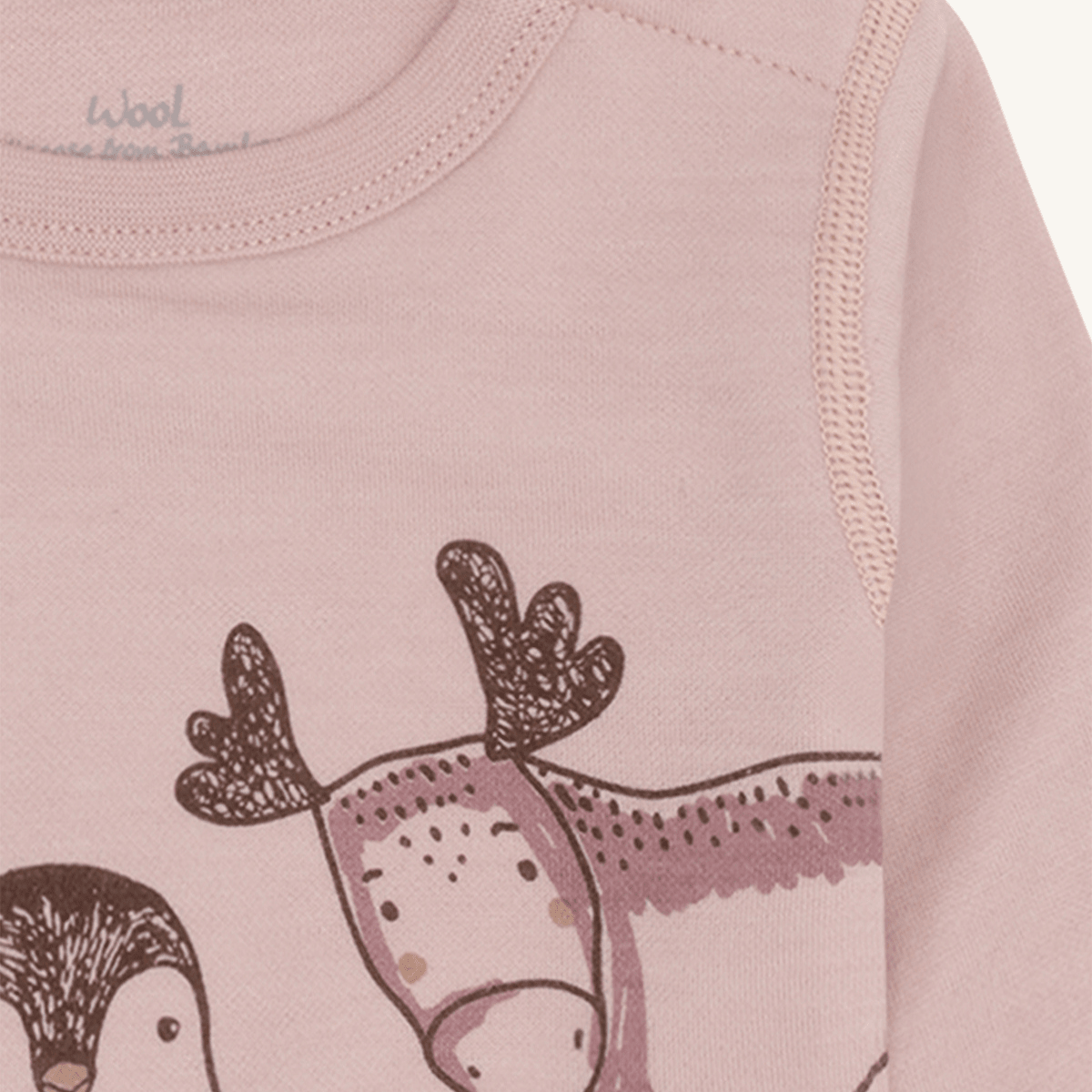 Hust and Claire - Body Ull og Bambus Baloo Animals Adobe Rose - Guttelus.no