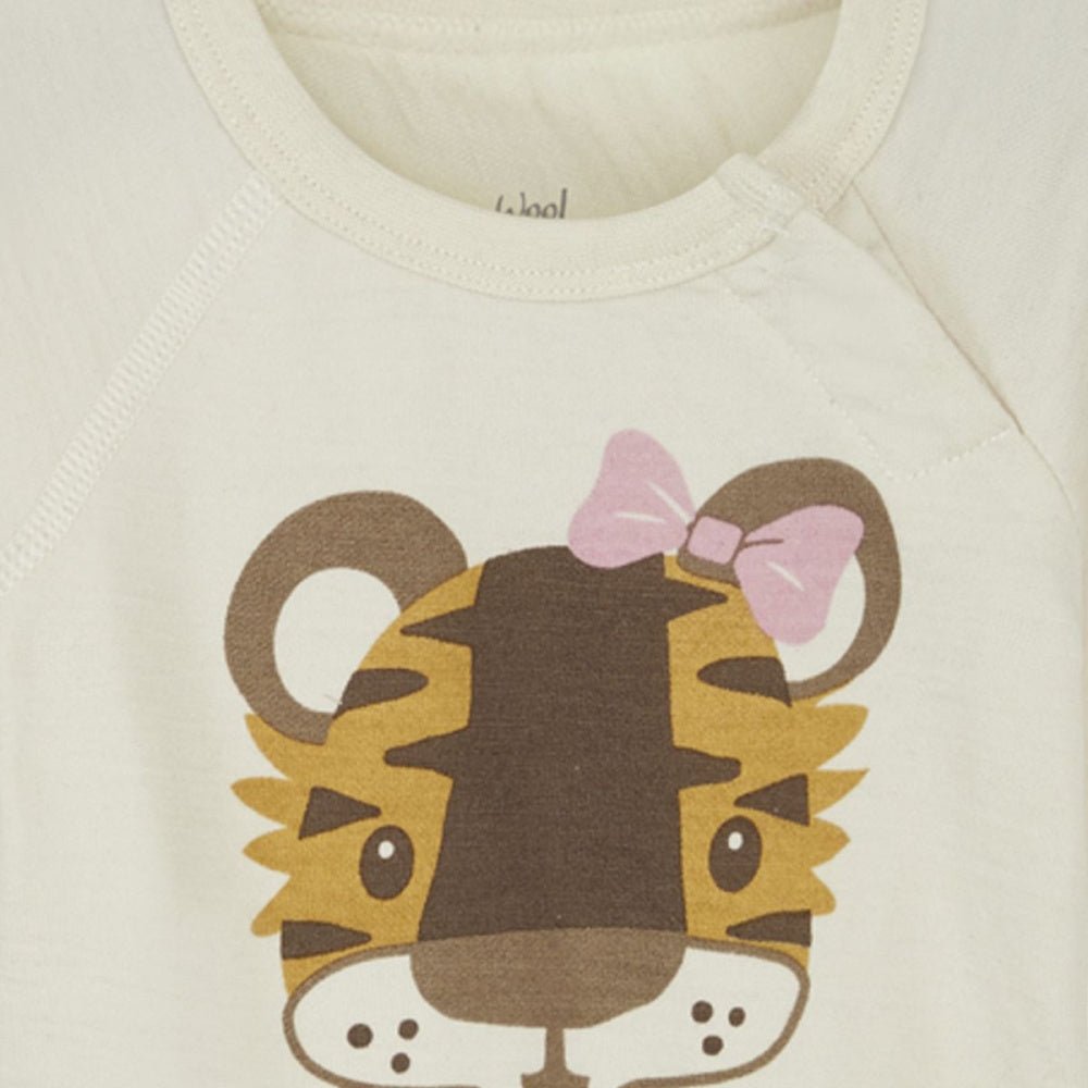 Hust and Claire - Body Ull og Bambus Baloo Tiger Ecru - Guttelus.no