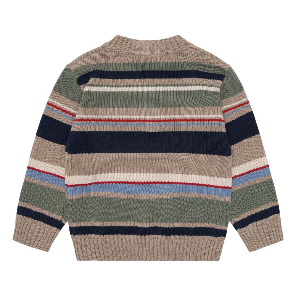 Hust and Claire - Genser Pelle Knit Stripe Biscuit - Guttelus.no