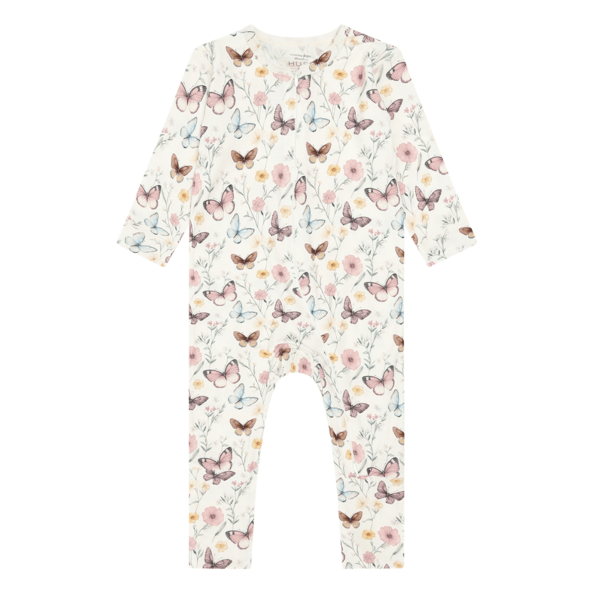 Hust and Claire - Heldress i Bambus Mulle Butterfly Ivory - Guttelus.no
