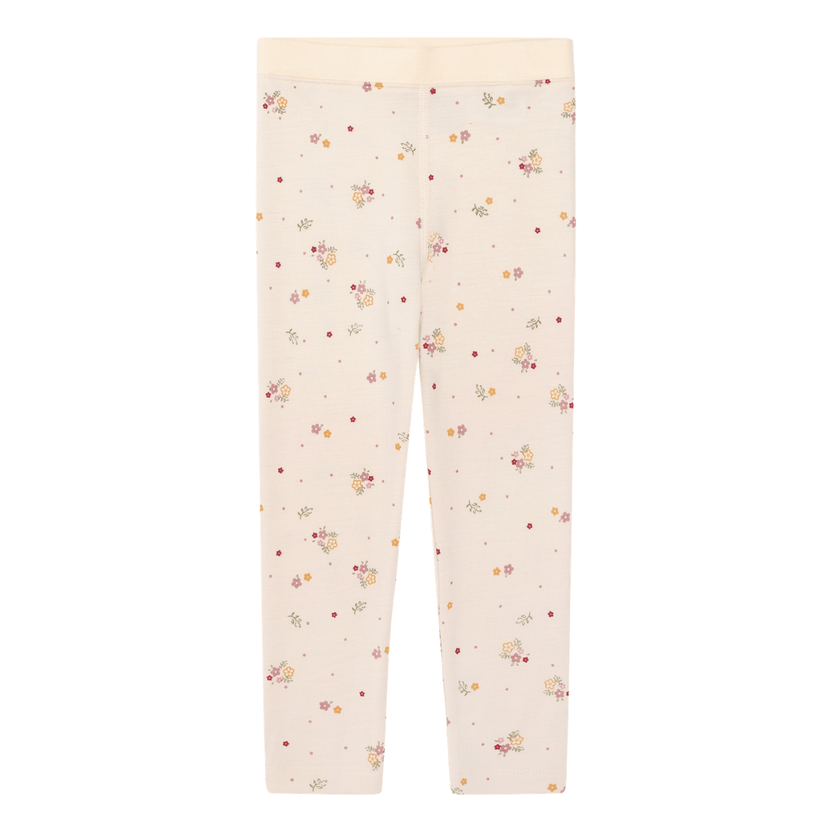 Hust and Claire - Leggings i Ull Liro Flora Off White - Guttelus.no
