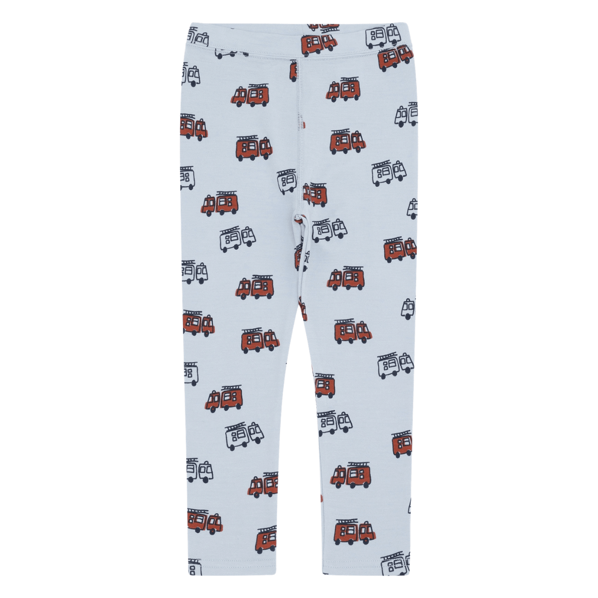 Hust and Claire - Leggings Ull og Bambus Laki Firetruck Baby Blue - Guttelus