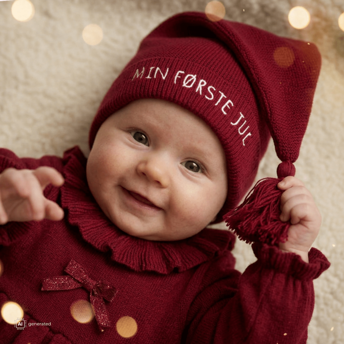Hust and Claire - Nisselue "Min første jul" Fritzie Teaberry - Guttelus