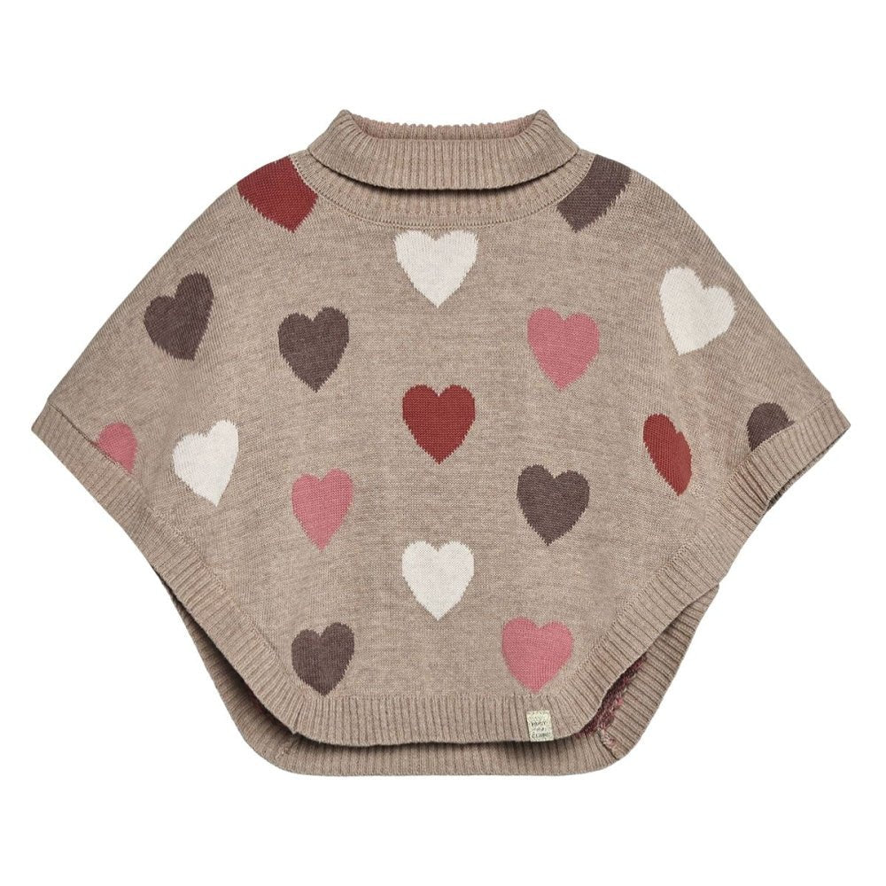 Hust and Claire - Poncho Pinja Hearts Biscuit - Guttelus.no