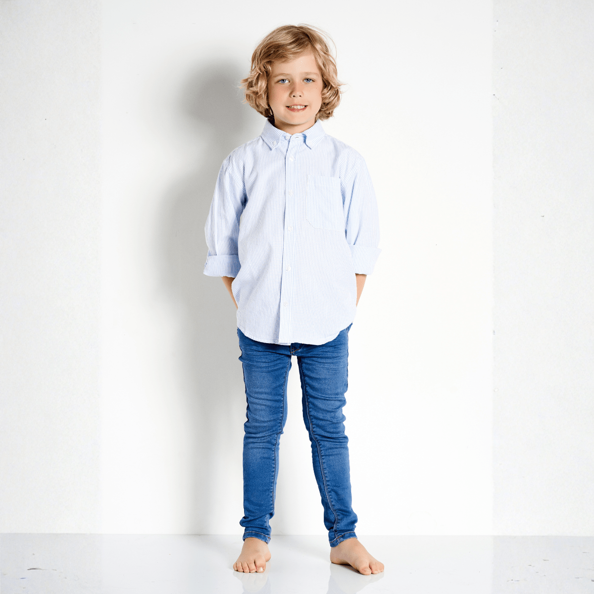 Hust and Claire - Skjorte Ruben Light Blue - Guttelus.no