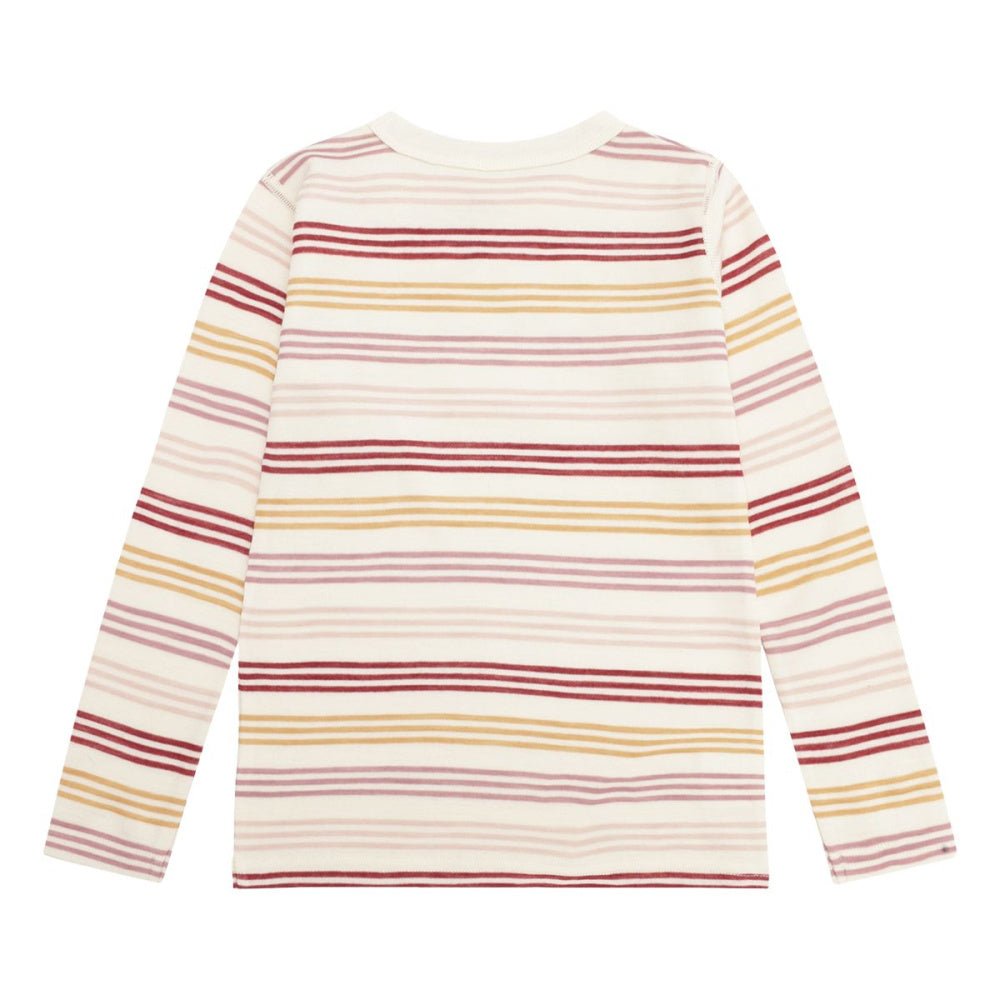 Hust And Claire - Trøye Ull/ Bambus Abba 3 Stripe Off White - Guttelus.no