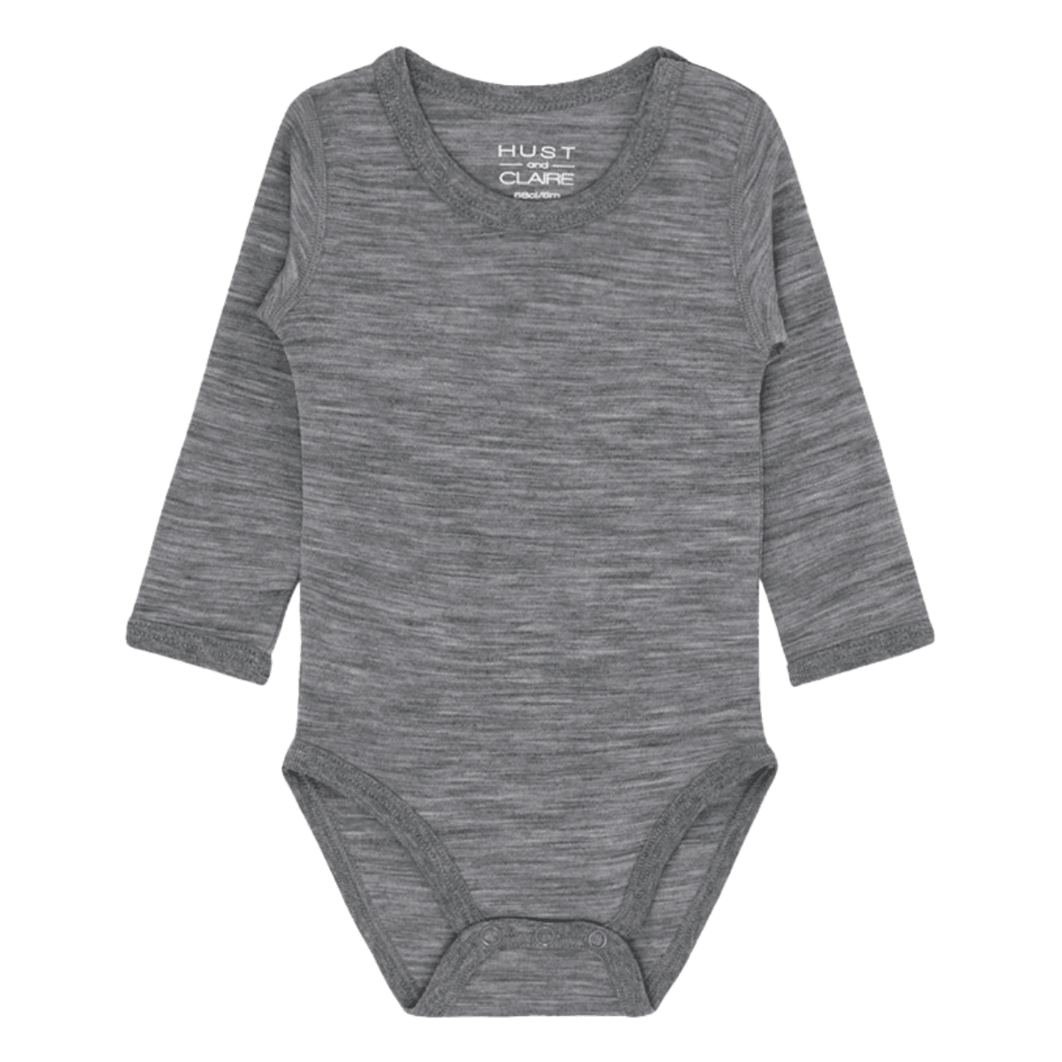 Hust and Claire - Ullbody Bo Solid Wool Grey - Guttelus