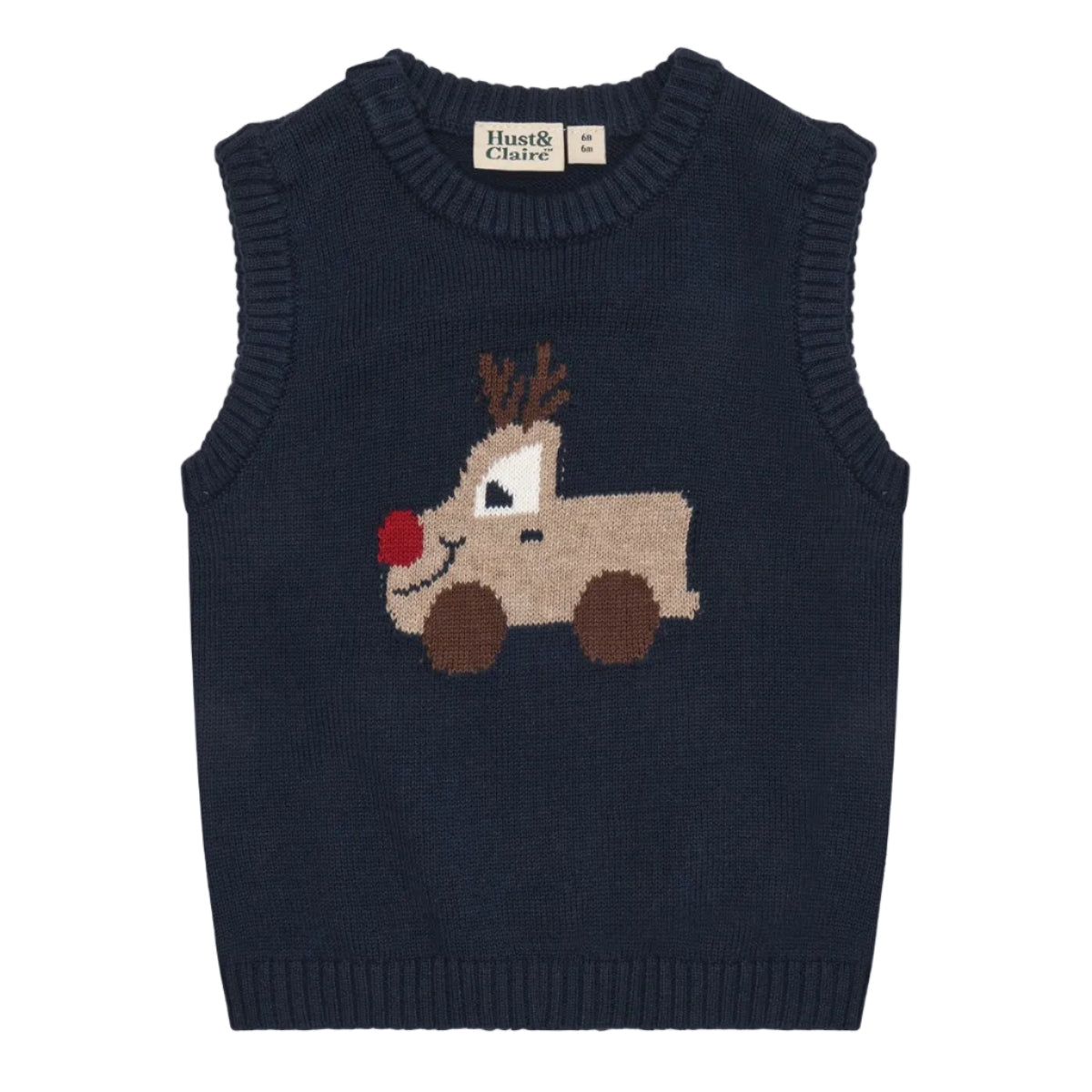 Hust and Claire - Vest Perry Reindeer More Navy - Guttelus