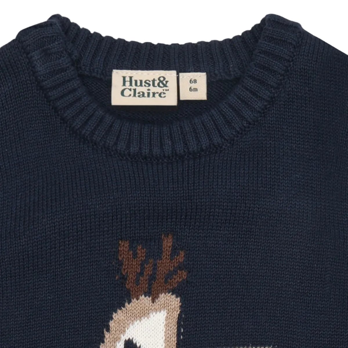 Hust and Claire - Vest Perry Reindeer More Navy - Guttelus