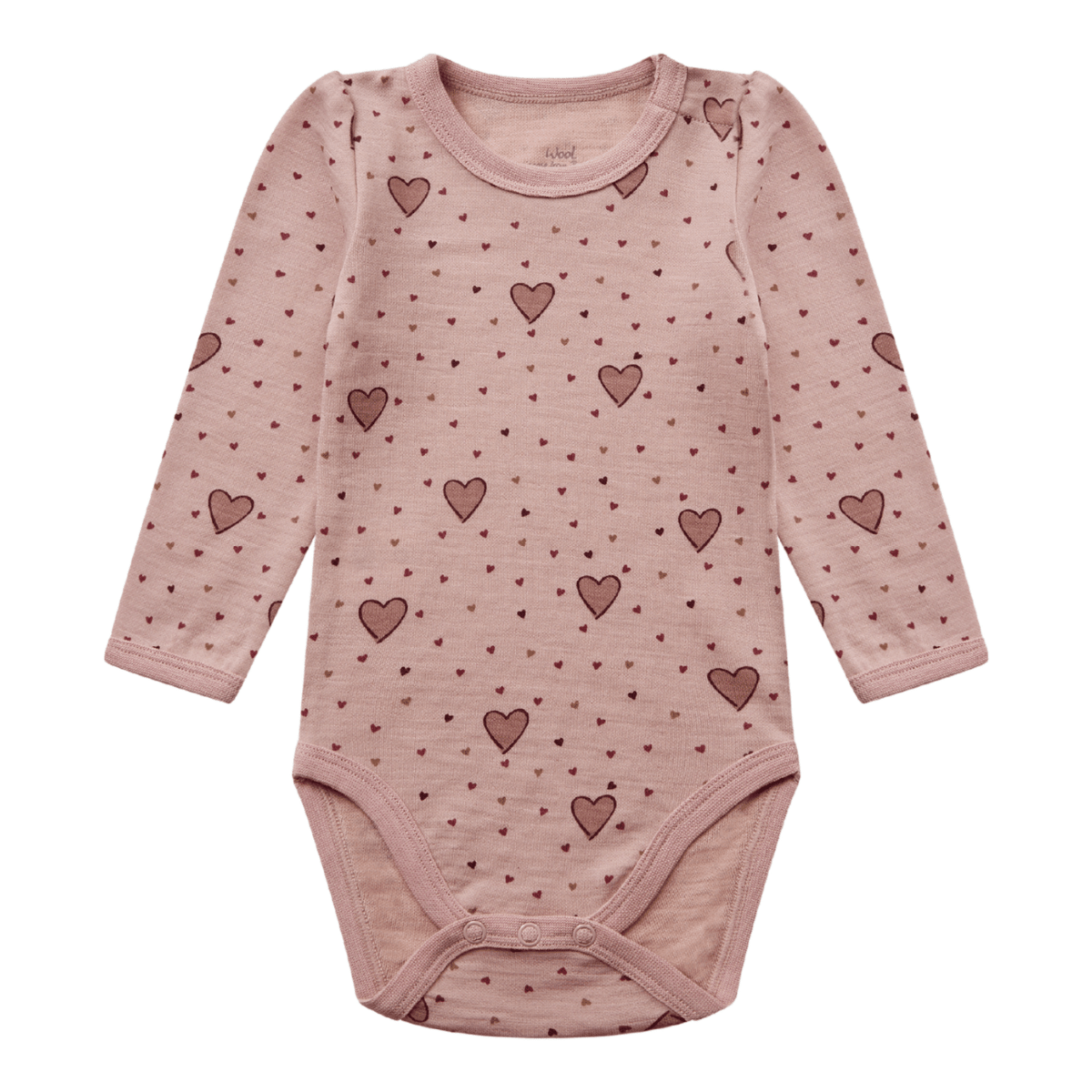 Hust & Claire - Body i Ull/Bambus Hearts Puff Dusty Rose - Guttelus