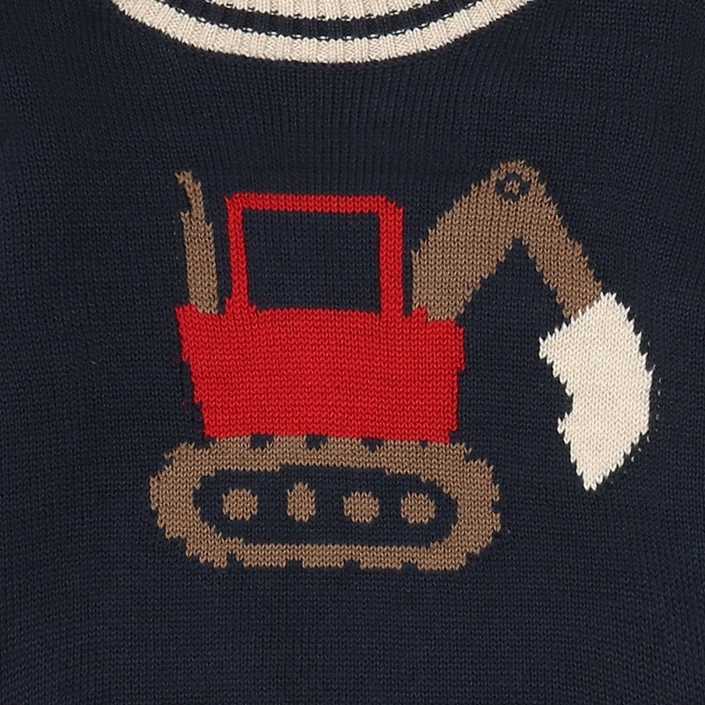 Hust & Claire - Genser Pilou Backhoe More Navy - Guttelus.no