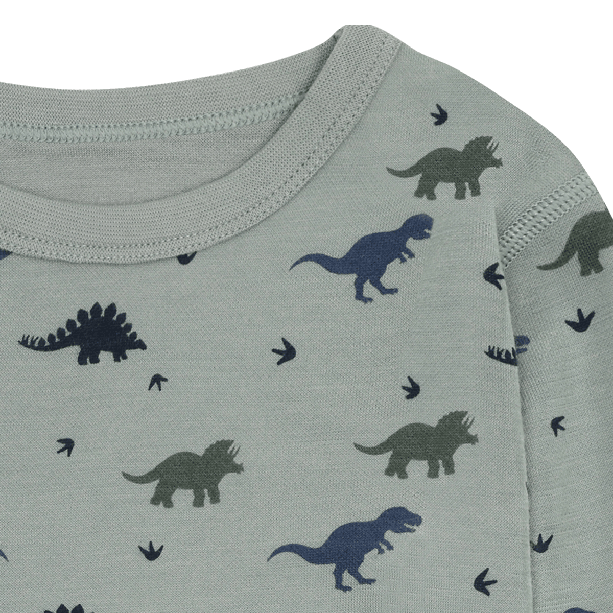 Hust & Claire - Trøye i Ull/Bambus Dino Slate Green - Guttelus.no