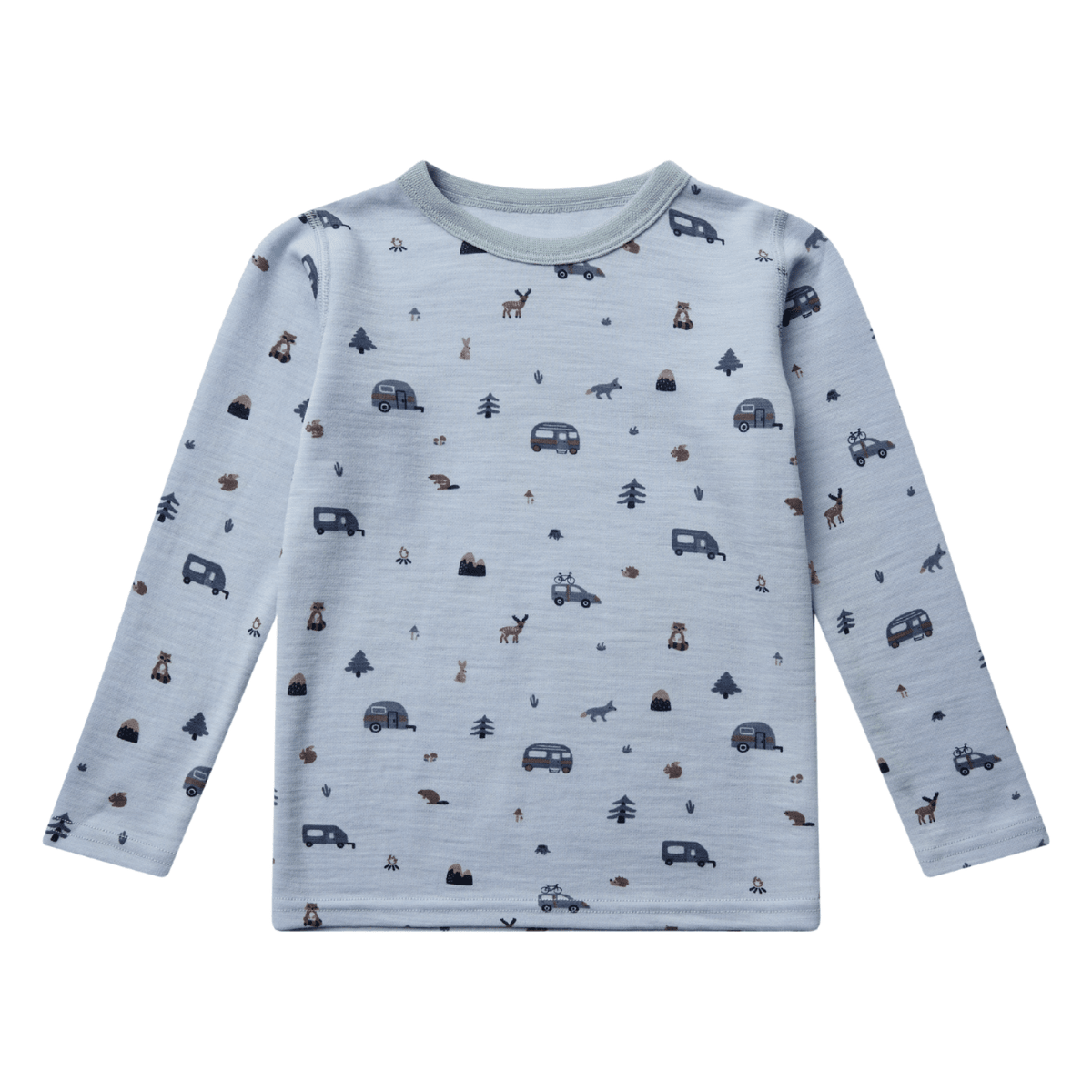 Hust & Claire - Ulltrøye Camp Baby Blue - Guttelus