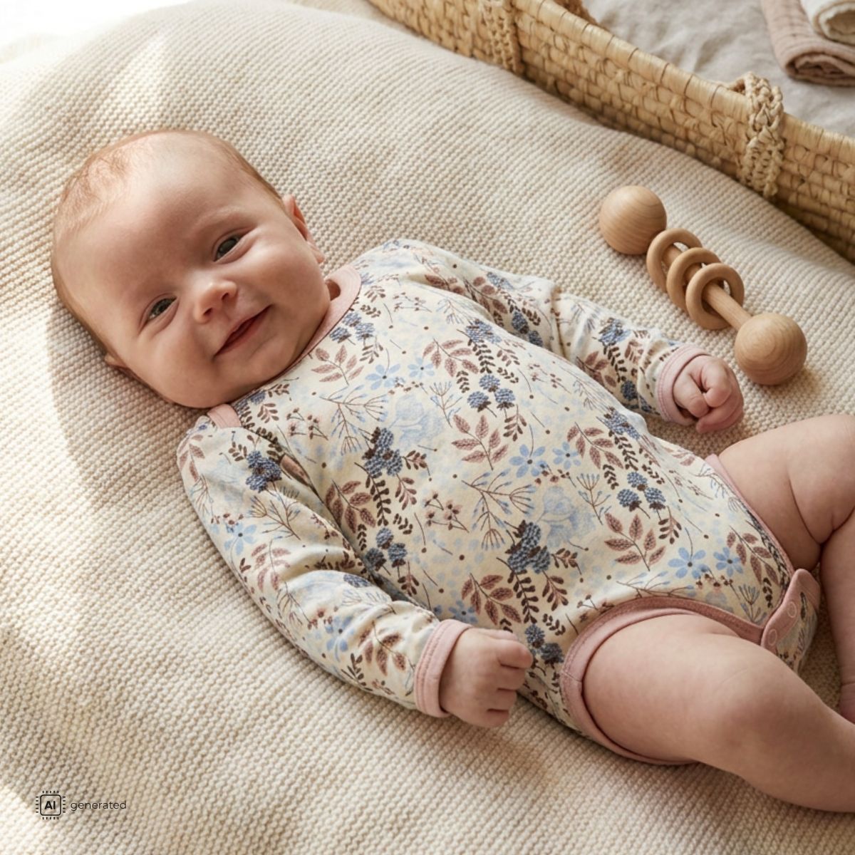 Hust and Claire - Body Ull og Bambus Badia Cloud Blue