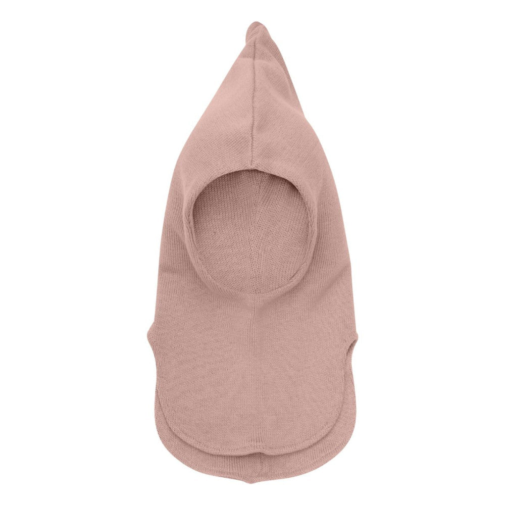 Huttelihut - Balaclava Strikket Ull/ Bomull Mahogany Rose - Guttelus.no