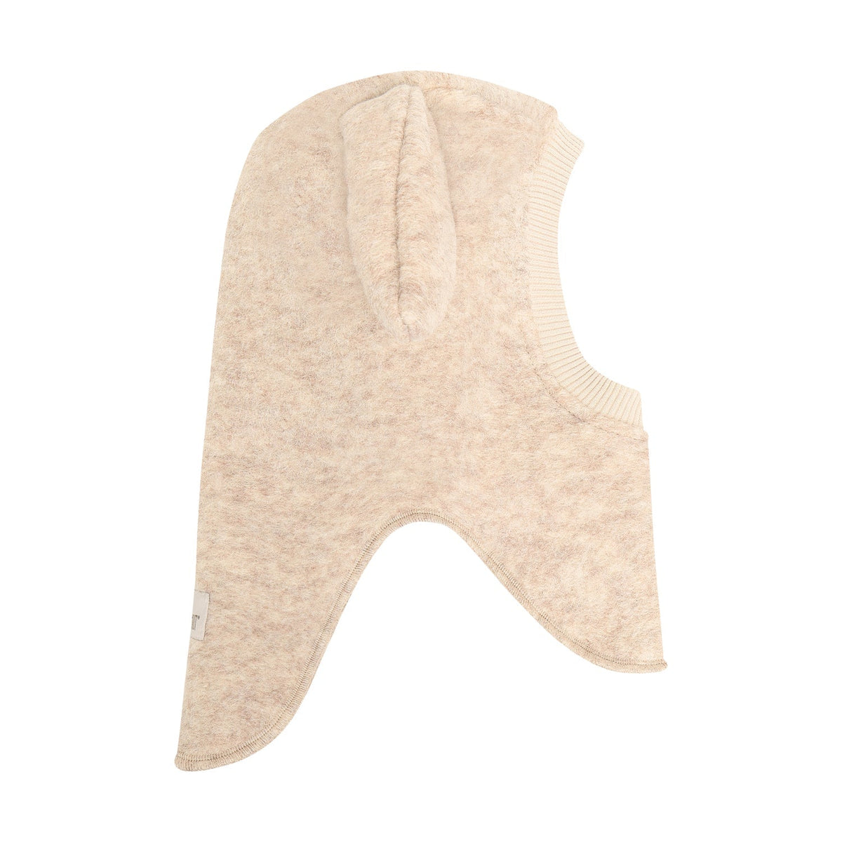 Huttelihut - Balaclava Ull Kaninører Sand Melange - Guttelus