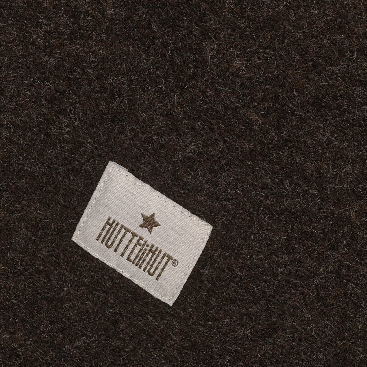 Huttelihut - Balaclava Ull Ører Dark Brown Melange - Guttelus