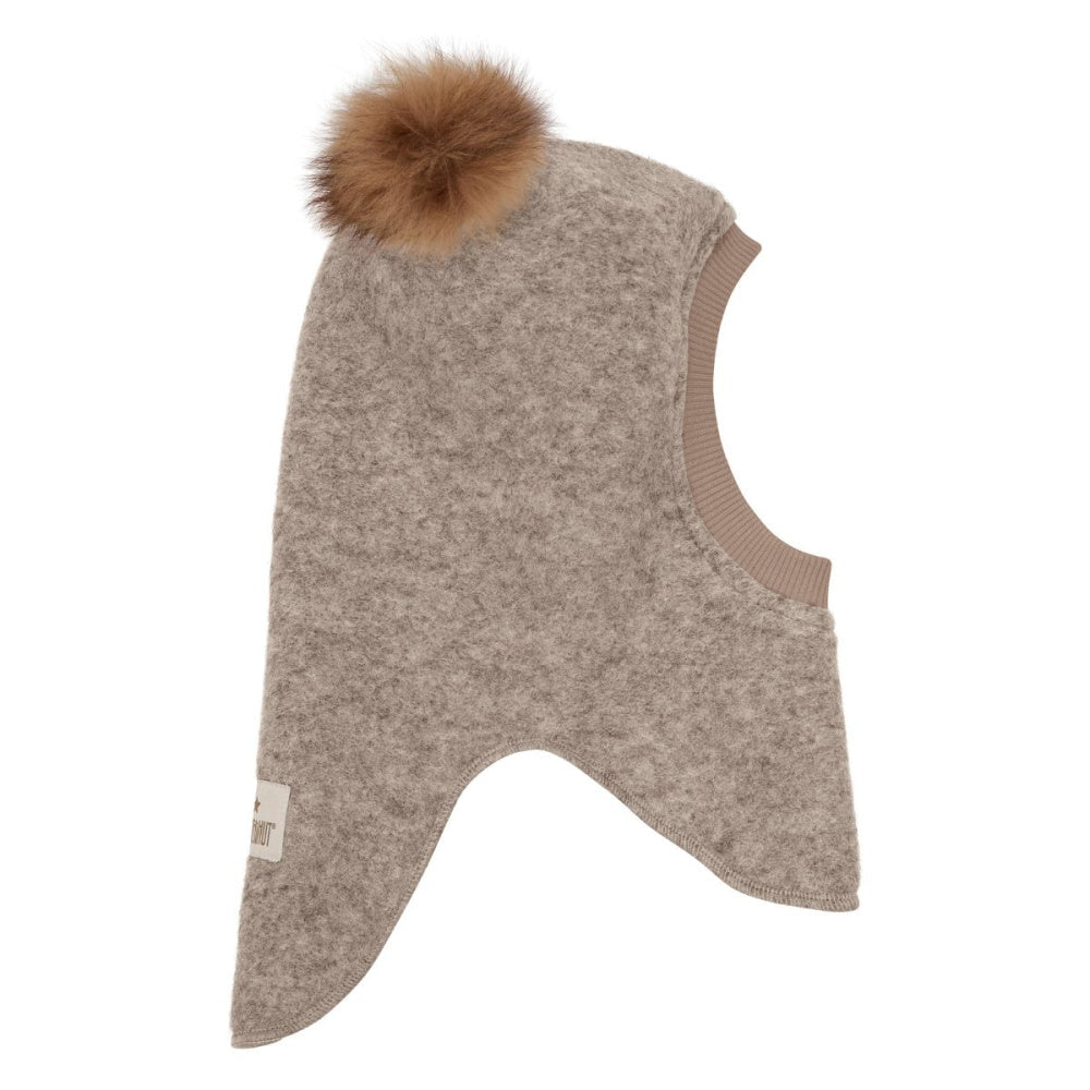 Huttelihut - Balaclava Ullfleece Alpakkadusk Camel Melange - Guttelus.no