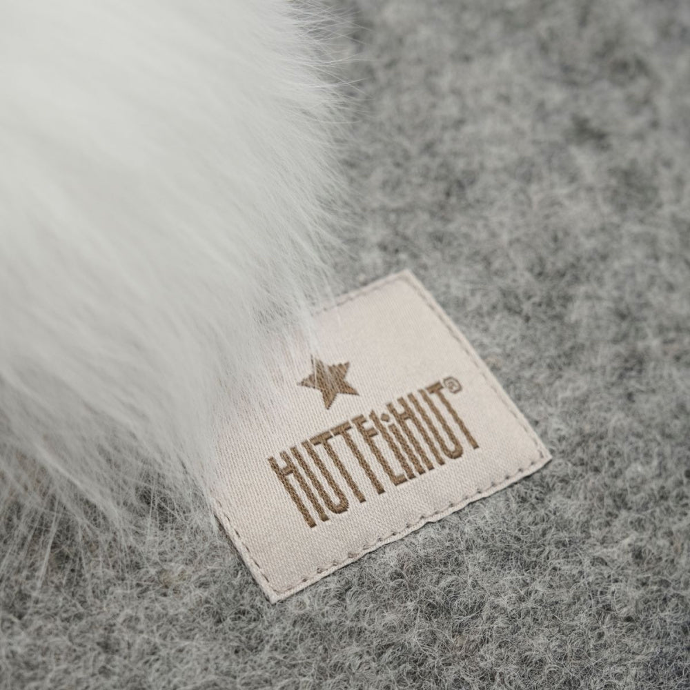 Huttelihut - Balaclava Ullfleece Alpakkadusk Medium Grey Melange - Guttelus