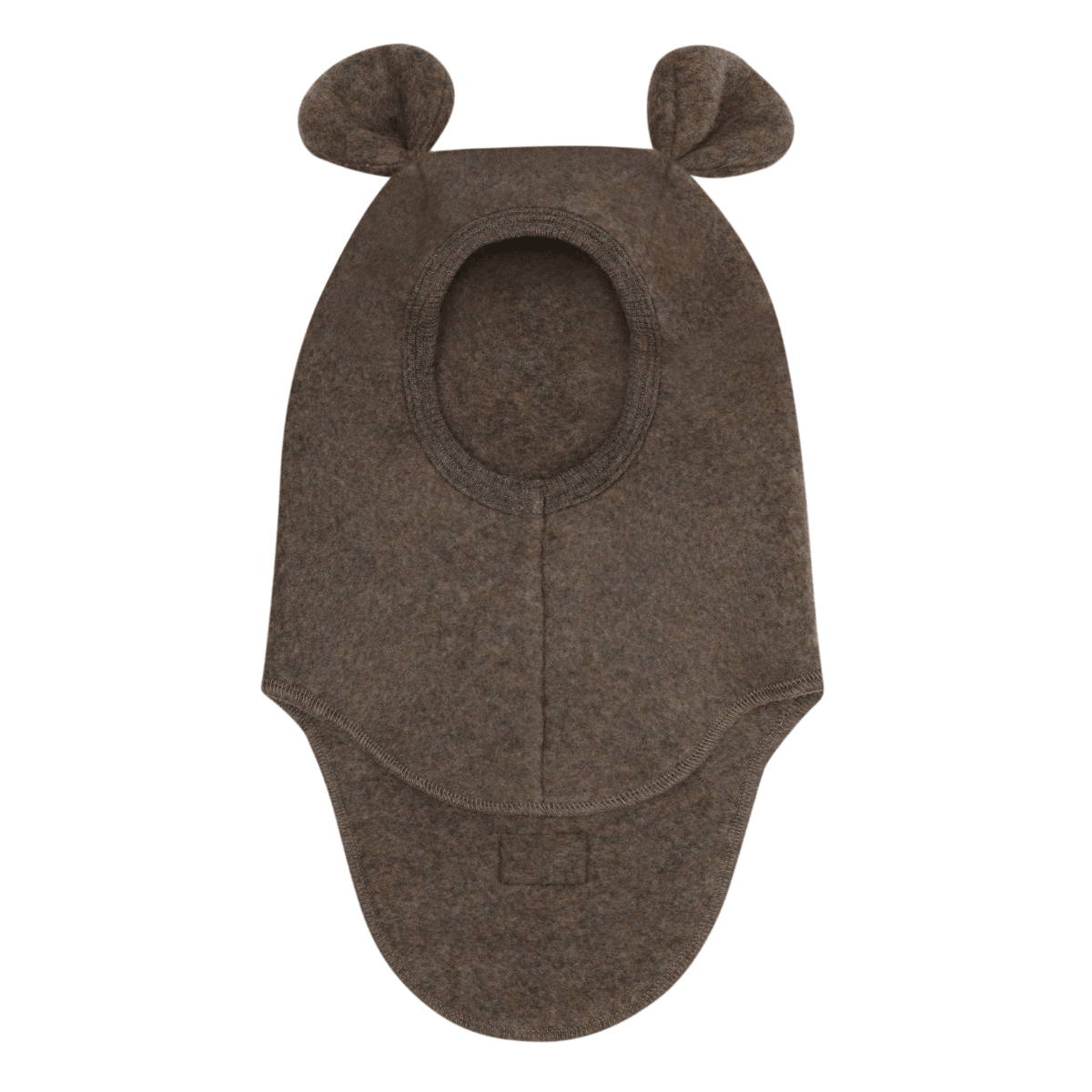 Huttelihut - Balaclava Ullfleece Ører Brown Melange - Guttelus.no