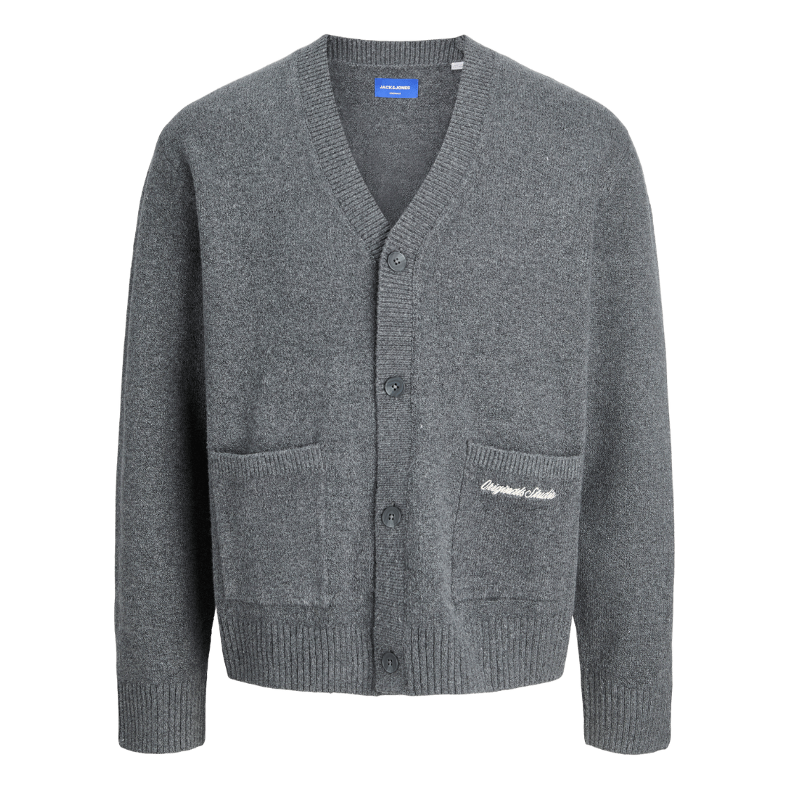 Jack & Jones - Cardigan Jornorrebro Dark Grey Melange - Guttelus