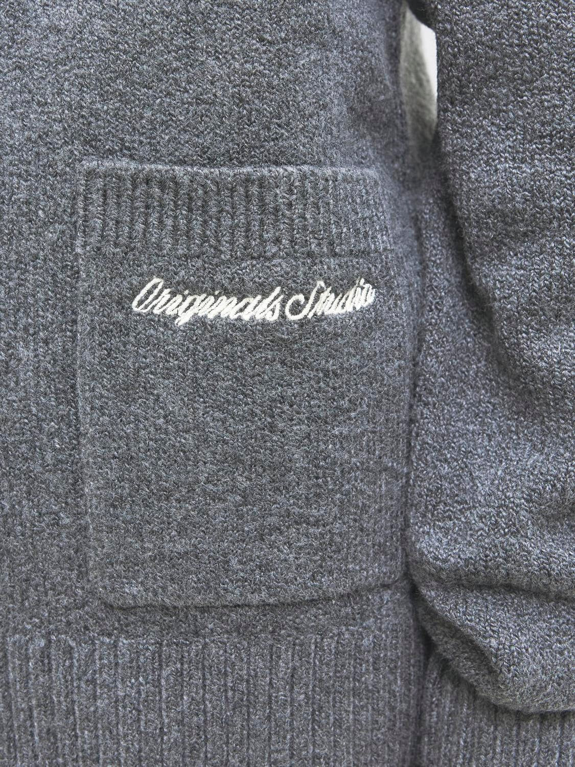 Jack & Jones - Cardigan Jornorrebro Dark Grey Melange - Guttelus