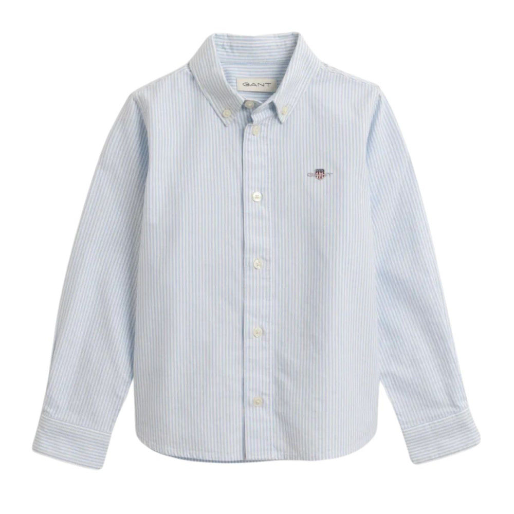 Gant - Skjorte Oxford Striped Shield Capri Blue