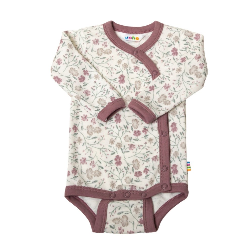 Joha - Body Omslag i Ull & Bambus Blomster Off White - Guttelus.no