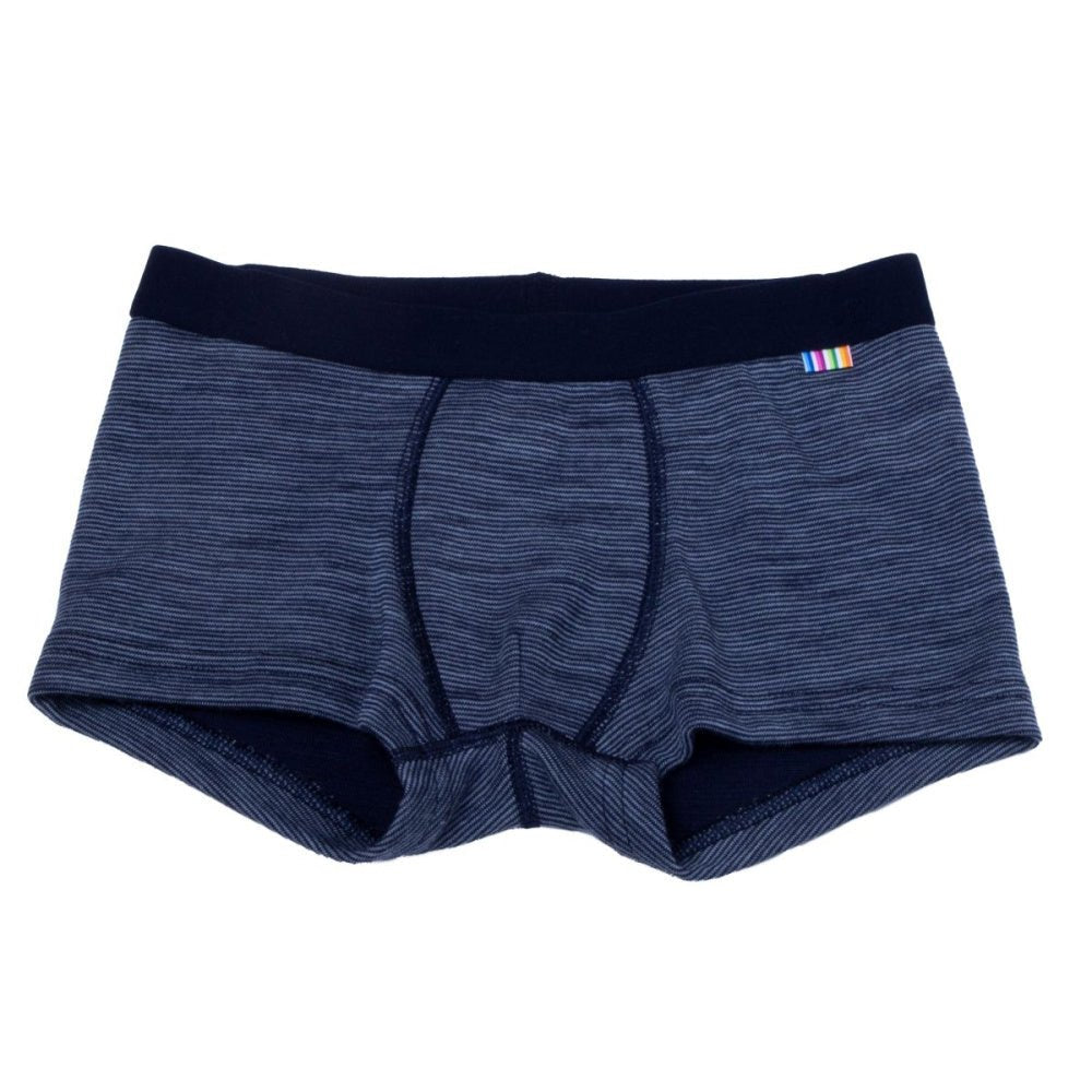 Joha - Boxershorts i Ull Basic Blå Melert - Guttelus