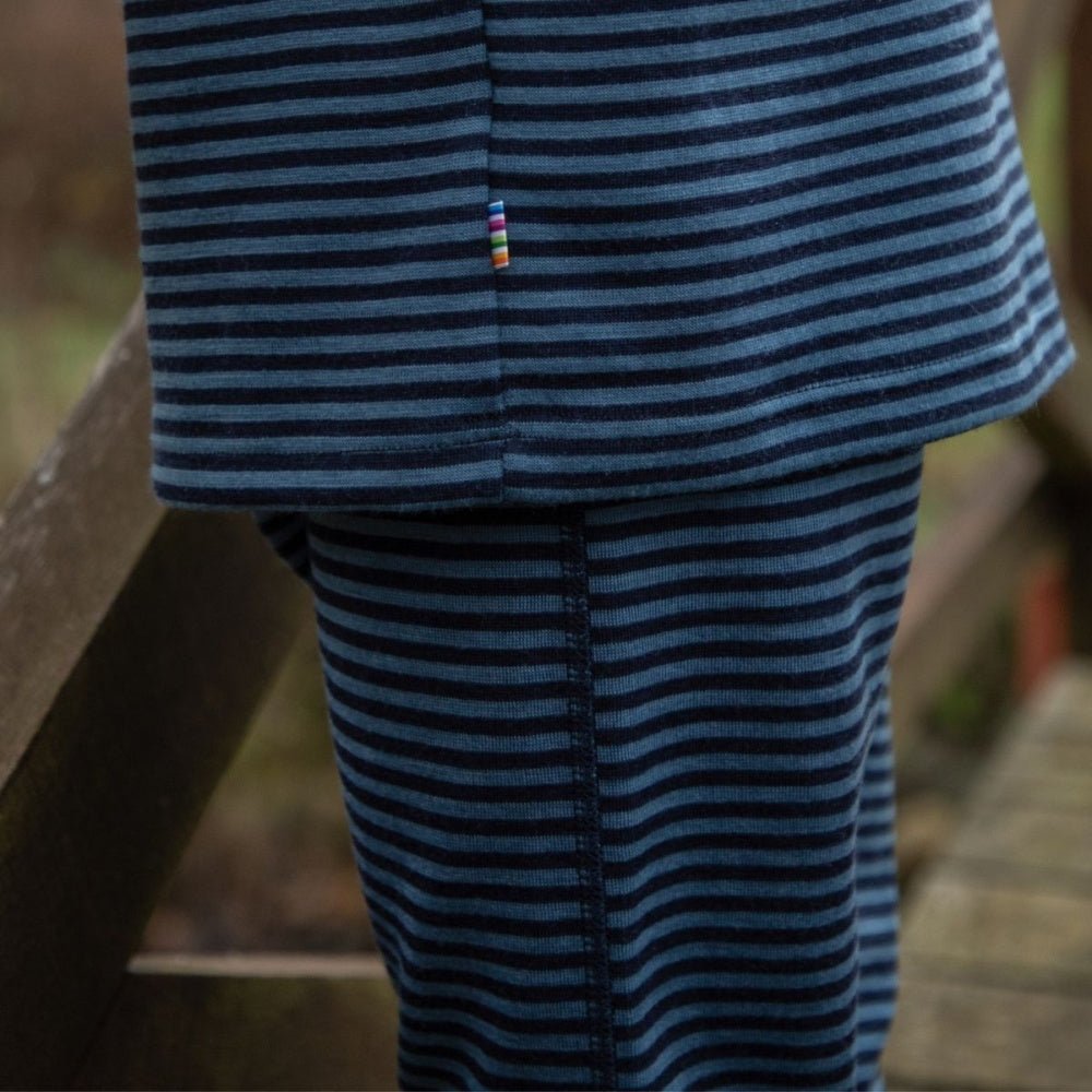 Joha - Longs i Ull Jr Stripe - Blå - Guttelus.no