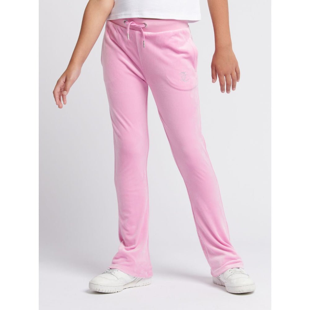 Juicy Couture - Bukse Velour Diamante Bootcut Jogger Pinky Lilac - Guttelus