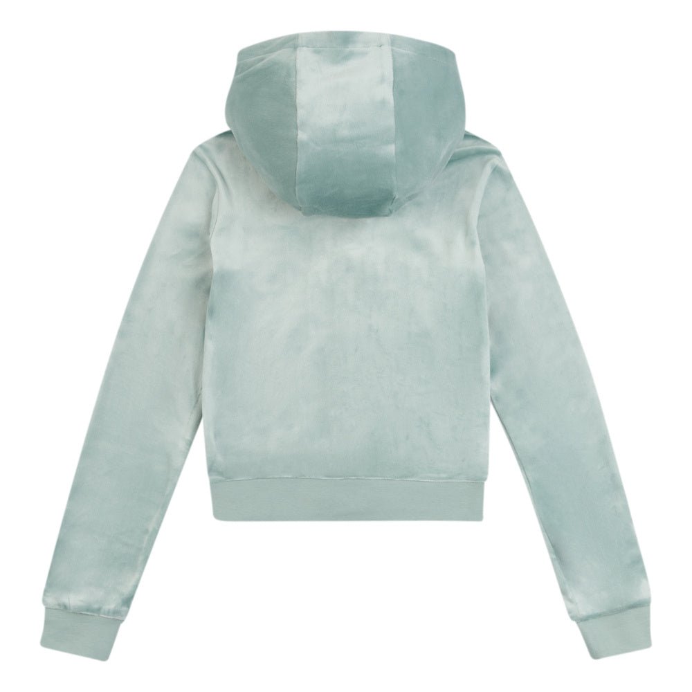 Juicy Couture - Velourjakke Tonal Zip Hoodie Chinois Green - Guttelus.no