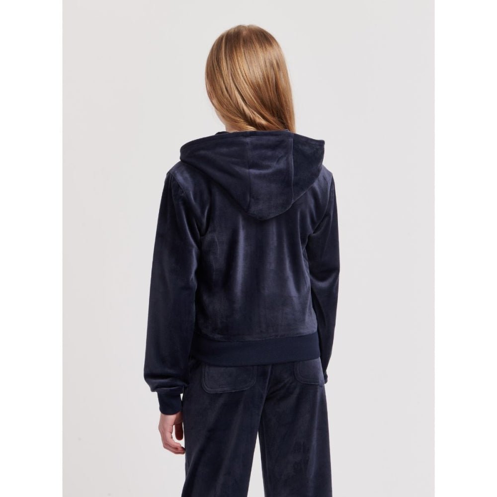 Juicy Couture - Velourjakke Tonal Zip Thru Hoodie Night Sky - Guttelus