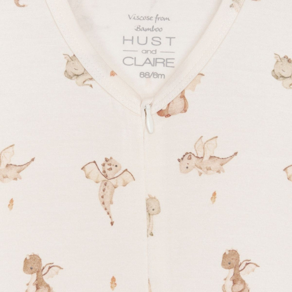 Hust And Claire - Pysjamas i Bambus Mulle Ivory Drage