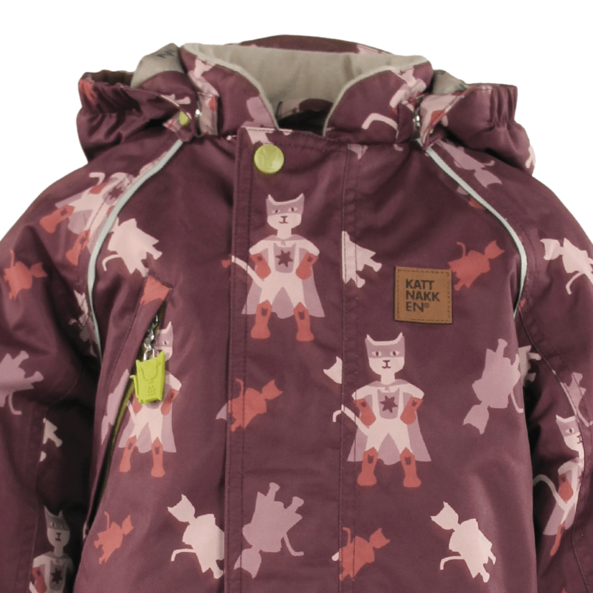 Kattnakken - Vinterdress Baby Snø Burgunder - Guttelus