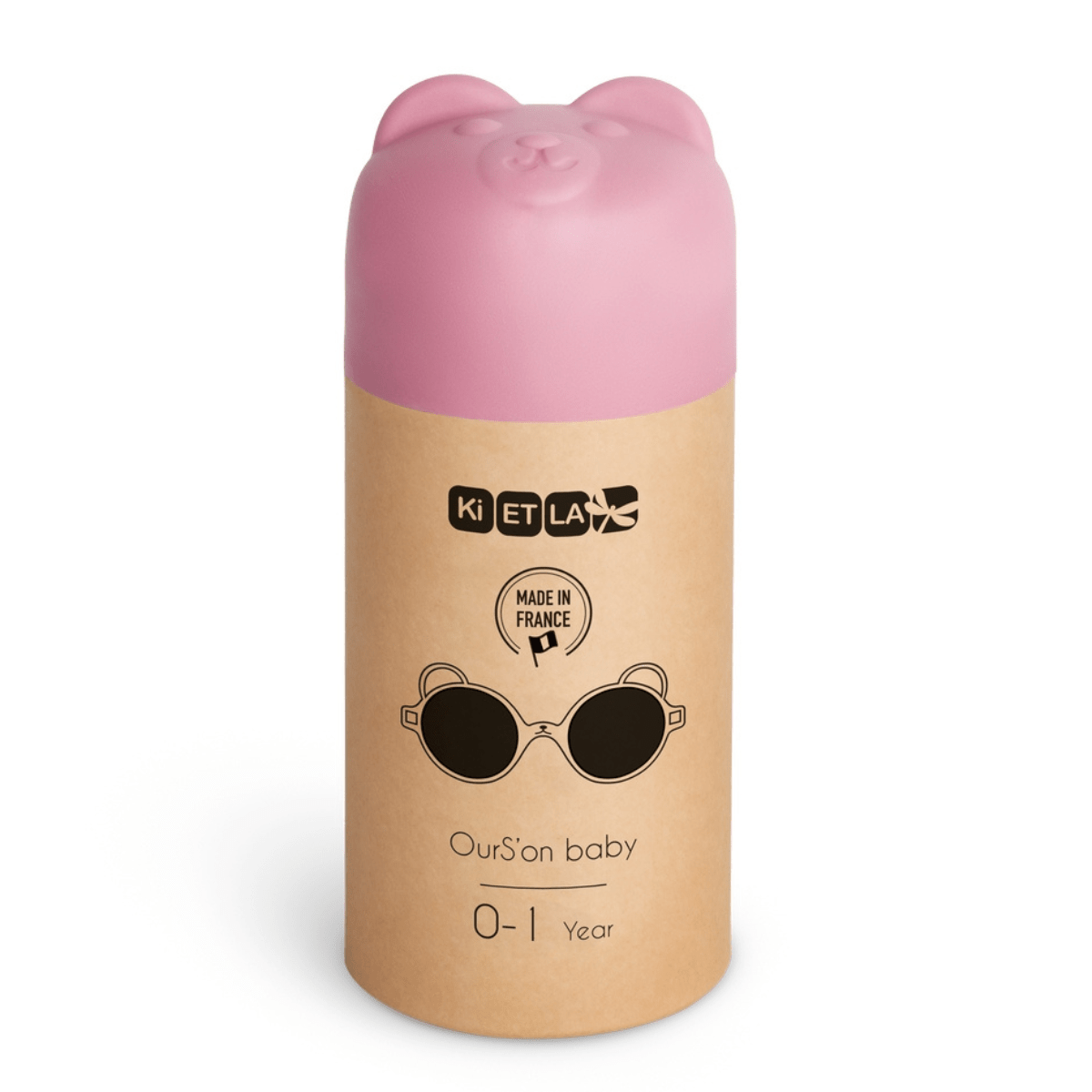 Ki ET LA - Solbriller Uknuselige Ourson Light Pink - Guttelus.no