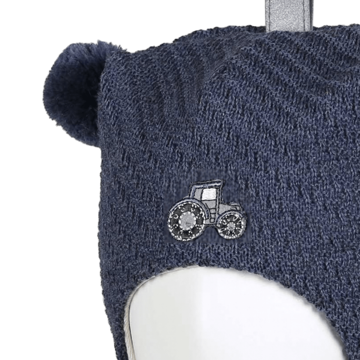 Kivat - Balaclava i Ull Dusker Flettet Traktor Blå Melert - Guttelus