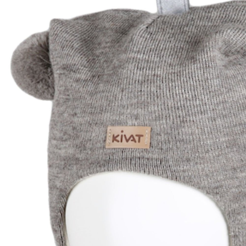 Kivat - Balaclava i Ull Dusker Logo Beige Melert - Guttelus.no
