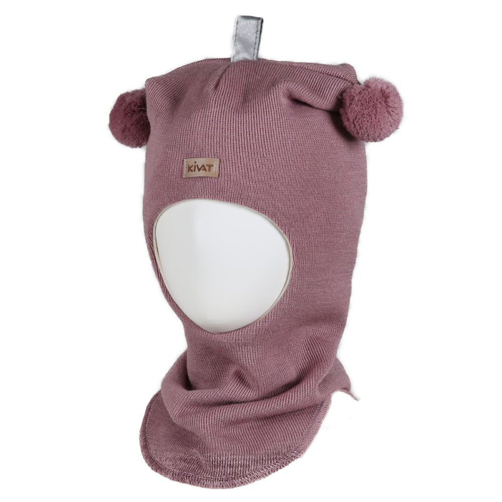 Kivat - Balaclava i Ull Dusker Logo Gammelrosa - Guttelus.no
