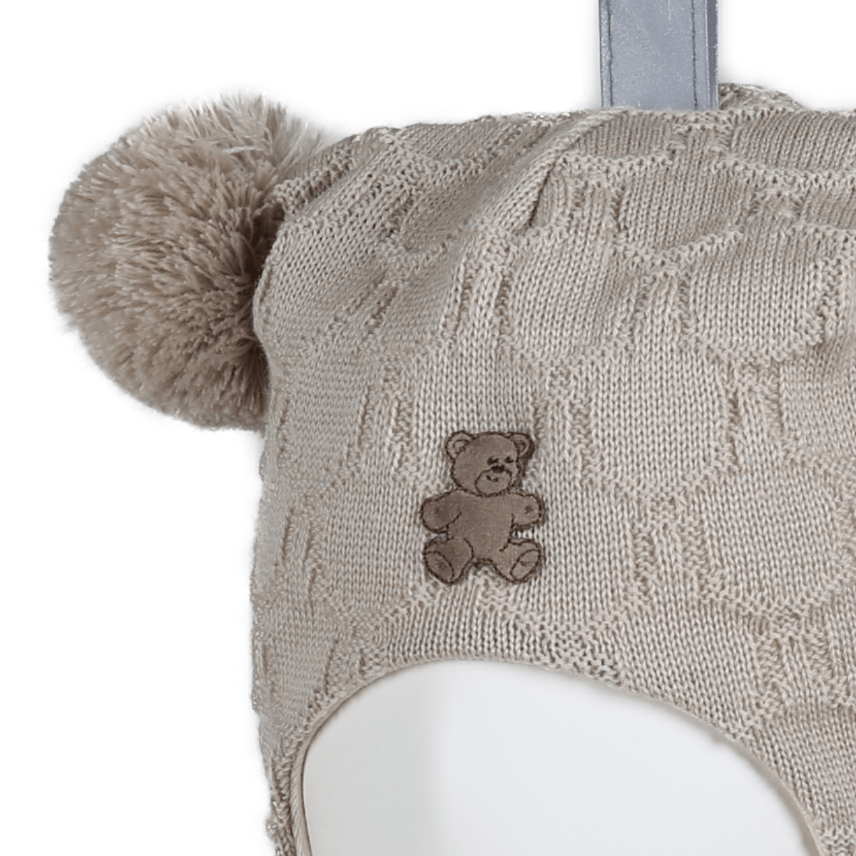 Kivat - Balaclava i Ull Struktur Dusker Bamse Latte - Guttelus