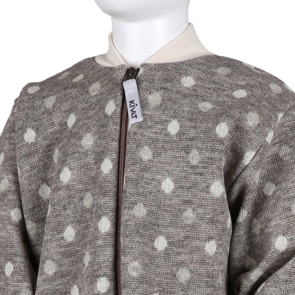 Kivat - Ulldress Prikker Beige Melange - Guttelus.no